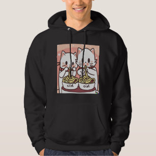 Veste À Capuche Kawaii Chat Pho Soupe Noodle Alimentation Asiatiqu