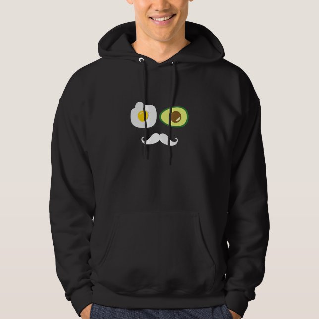 Veste À Capuche Keto Diet Enthusiast Egg Avocado  Cool Fat (Devant)