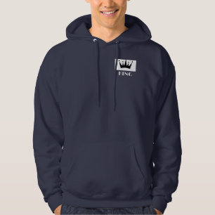 Veste À Capuche King Custom Text Crown Image Sweatshirt bleu marin