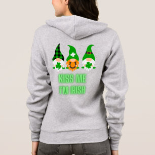 Veste À Capuche Kiss Me Je suis Irlandais St. Patrick's Day Gnome 