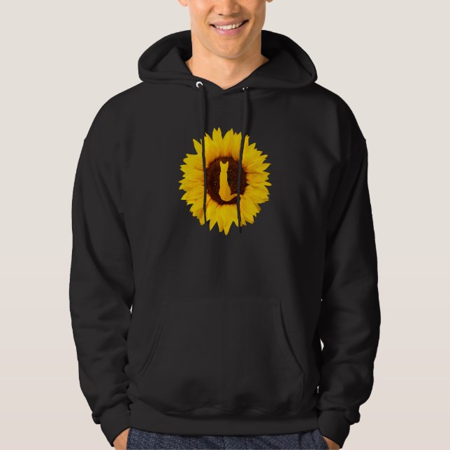 Veste À Capuche Kitten Femme Homme Chat Tournesol (Devant)