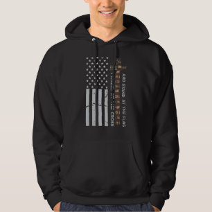 Veste À Capuche Kneel À La Croix & Stand Au Drapeau Patriot Usa