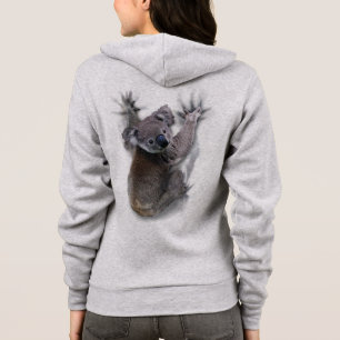 Veste À Capuche Koala Hang Sur Le Dos Cute Ours Australie Animal