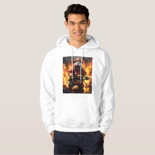 Veste À Capuche **"La fourrure et les flammes : le feu de dos de l
