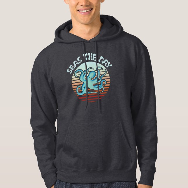 Veste À Capuche La Mer Le Jour | Vibes d'été Octopus (Devant)