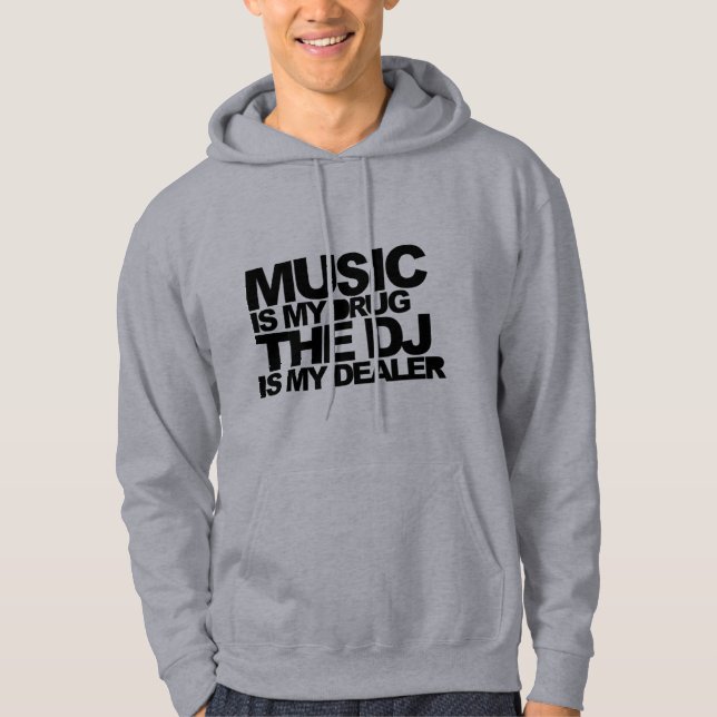 Veste À Capuche La musique est mon médicament V3 (Devant)