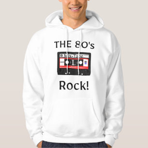 Veste À Capuche La musique Rock des années 80 ! Cassette audio imp
