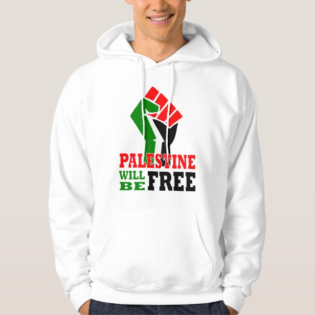 Veste À Capuche La Palestine sera libre (Devant)