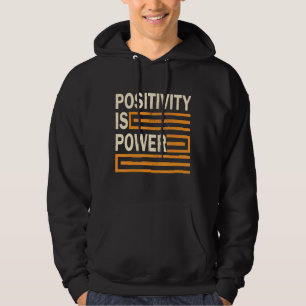 Veste À Capuche La Positivité Est Puissance Rétro Inspiration Moti