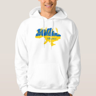 Veste À Capuche La typographie ukrainienne et l'oreille au blé sur