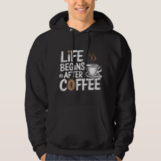 Veste À Capuche La vie commence après le café - Amoureux de café d