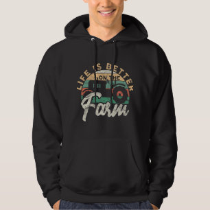 Veste À Capuche La vie des hommes est meilleure à la ferme amusant