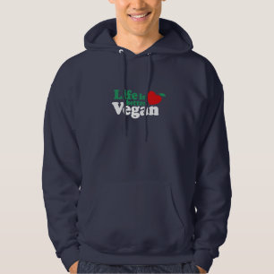 Veste À Capuche La vie est meilleur Vegan