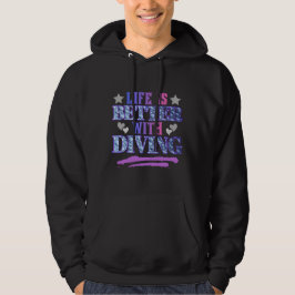 Veste À Capuche la vie est meilleure avec la plongée