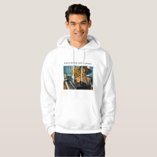 Veste À Capuche La vie est meilleure avec un piano - Super sweat-s