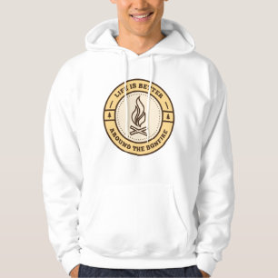 Veste À Capuche La Vie Est Mieux Autour Du Feu De Bonheur