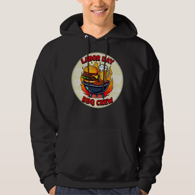 Veste À Capuche Labor Day BBQ Crew Grill Shirt – Holiday Barbecue  (Devant)