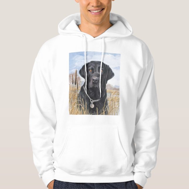 VESTE À CAPUCHE LABORATOIRE NOIR LABRADOR (Devant)