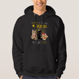 Veste À Capuche Lady Cat Sunshine Est La Meilleure Médecine Donc J
