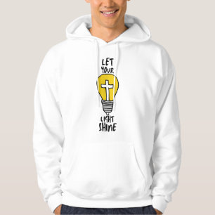 Veste À Capuche Laissez votre lumière briller la Bible Croix Homme