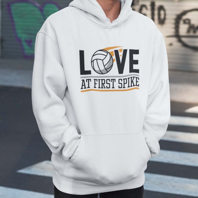 Veste À Capuche L'Amour Au Premier Spike (volleyball hoodie love at first spike)