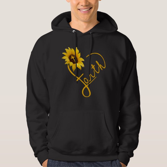 Veste À Capuche L'Amour de Jésus| Sunflower Love Heart Faith (Devant)