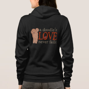 Veste À Capuche L'amour d'or de griffonnage n'échoue jamais