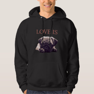 Veste À Capuche L'amour est Carlin Chien Carlin Maman Vie Aimer Ch
