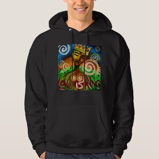 Veste À Capuche L'amour est le Roi Black Hoodie (Devant)