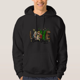 Veste À Capuche L'amour est tombé sur la scène de la Nativité chré