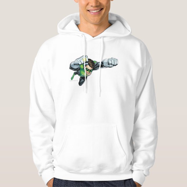 Veste À Capuche Lanterne Verte - Entièrement Rendu, Volant À Droit (Devant)
