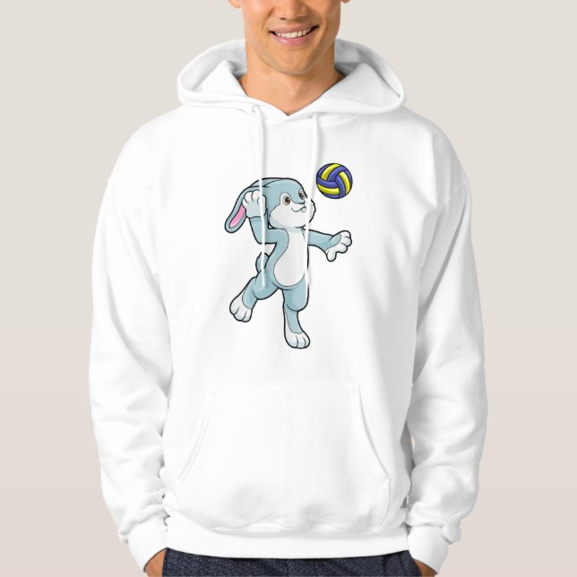 Veste À Capuche Lapin en sport avec volleyball (Devant)