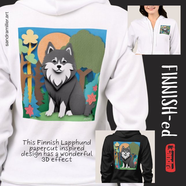 Veste À Capuche Lapphund finlandais (Créateur téléchargé)