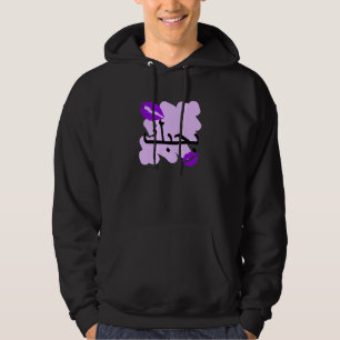 Veste À Capuche L'arabe je t'aime Kisses.png pourpre