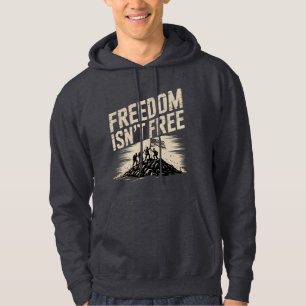 Veste À Capuche L'art de Tribut Iwo Jima La Liberté N'est Pas Grat