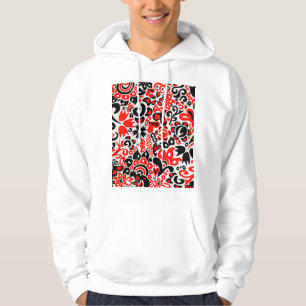 Veste À Capuche L'art populaire ukrainien motif floral abstact