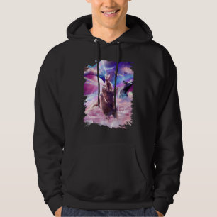 Veste À Capuche Laser Eyes Space Chat sur Sloth Llama Rainbow