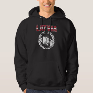 Veste À Capuche Latvia Ping Pong Fier Latvien de Tennis de Table