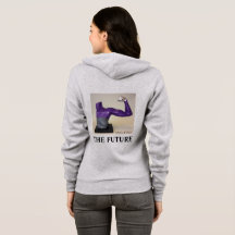 L'AVENIR-sweat - shirt à capuche zip grise pour fe