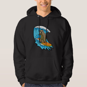 Veste À Capuche Lazy Surfing Sloth Surfboard Wave Riding