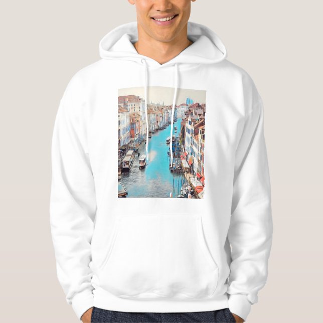 Veste À Capuche ldp VENICE - Vue sur le Grand Canal du Rialto (Devant)