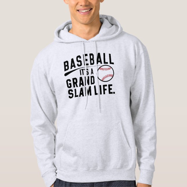 Veste À Capuche Le baseball c'est la vie grand slam (Devant)