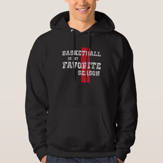 Veste À Capuche Le Basket Est Mon Favori Saison Garçons Filles (Devant)