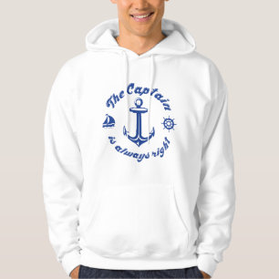 Veste À Capuche Le Capitaine A Toujours Raison