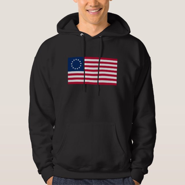Veste À Capuche Le Cercle des étoiles, drapeau américain par Betsy (Devant)