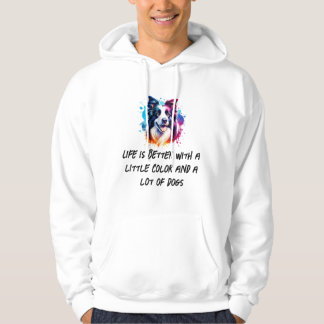 Veste À Capuche Le chien coloré éclabouille de bonheur