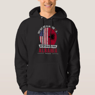 Veste À Capuche Le Coeur Patriote Albanais-Américain Est De L'Alba