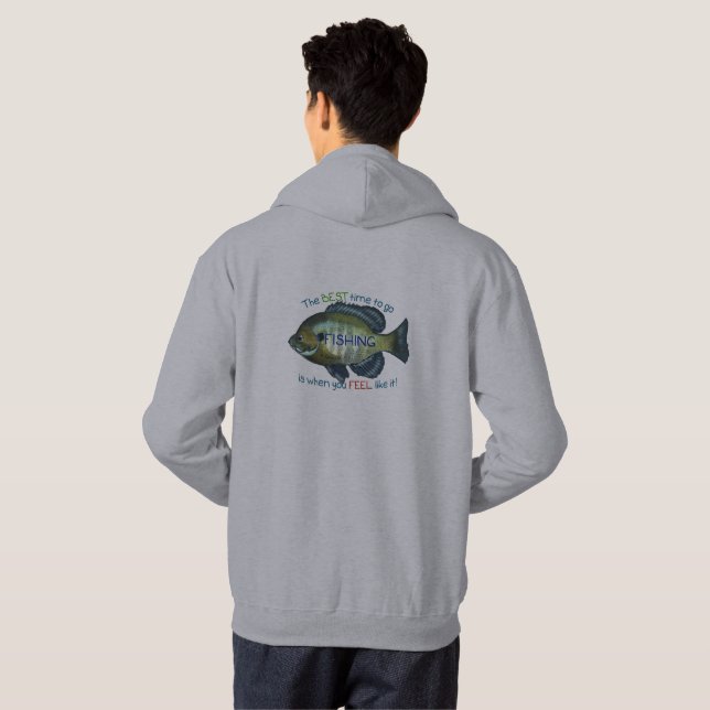 Veste À Capuche Le Meilleur Moment Pour Aller Pêcher | Poisson rou (Dos entier)