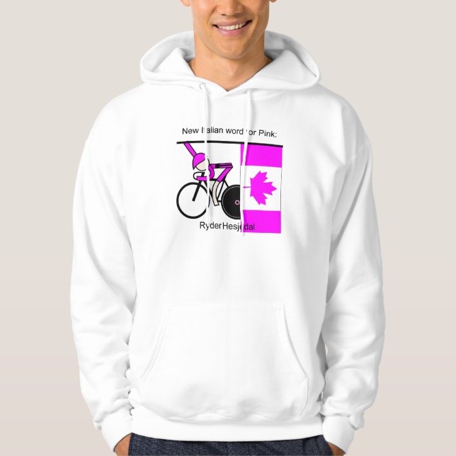 Veste À Capuche Le nouveau mot italien pour rose. (Devant)