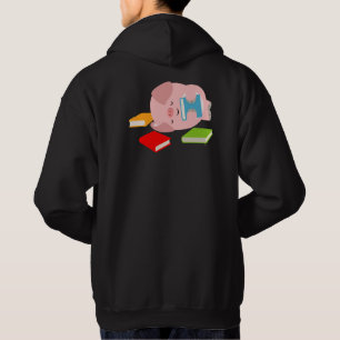 Veste À Capuche Le petit amoureux du livre (mignon cochon de dessi
